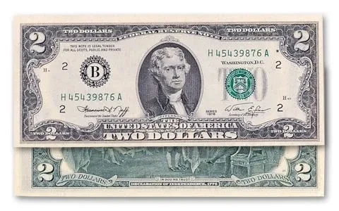 a series 1976 2 dollar bill
