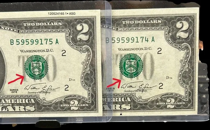 1976 Bicentennial Sequential SN's Error bill