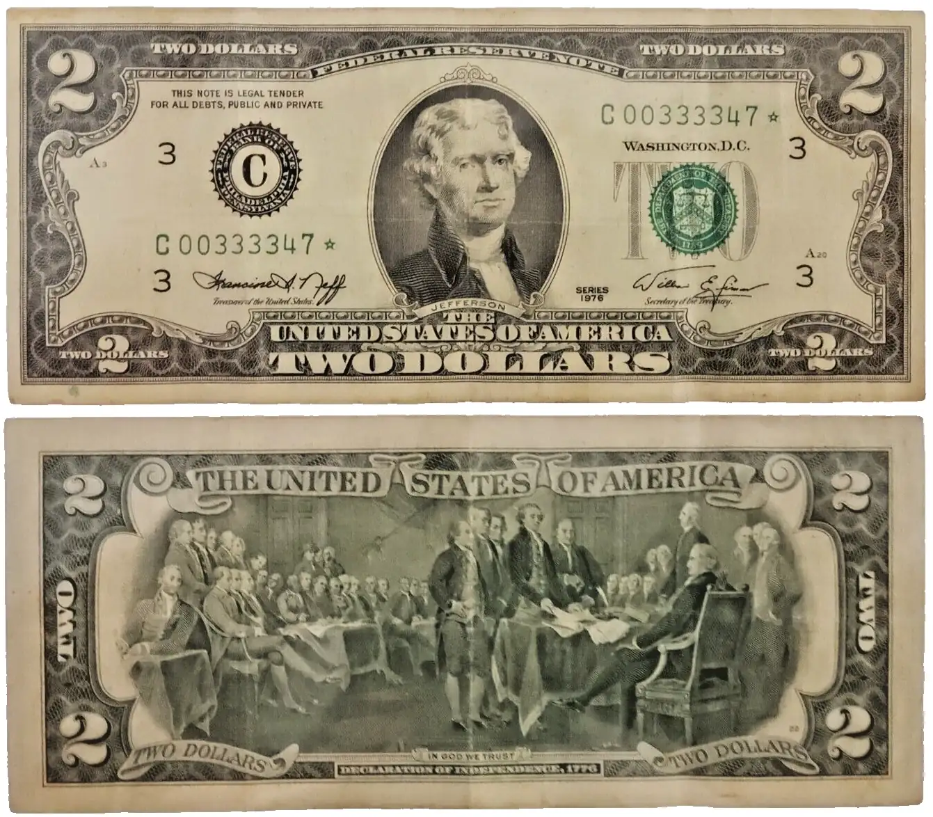 1976 $2 bill Star note